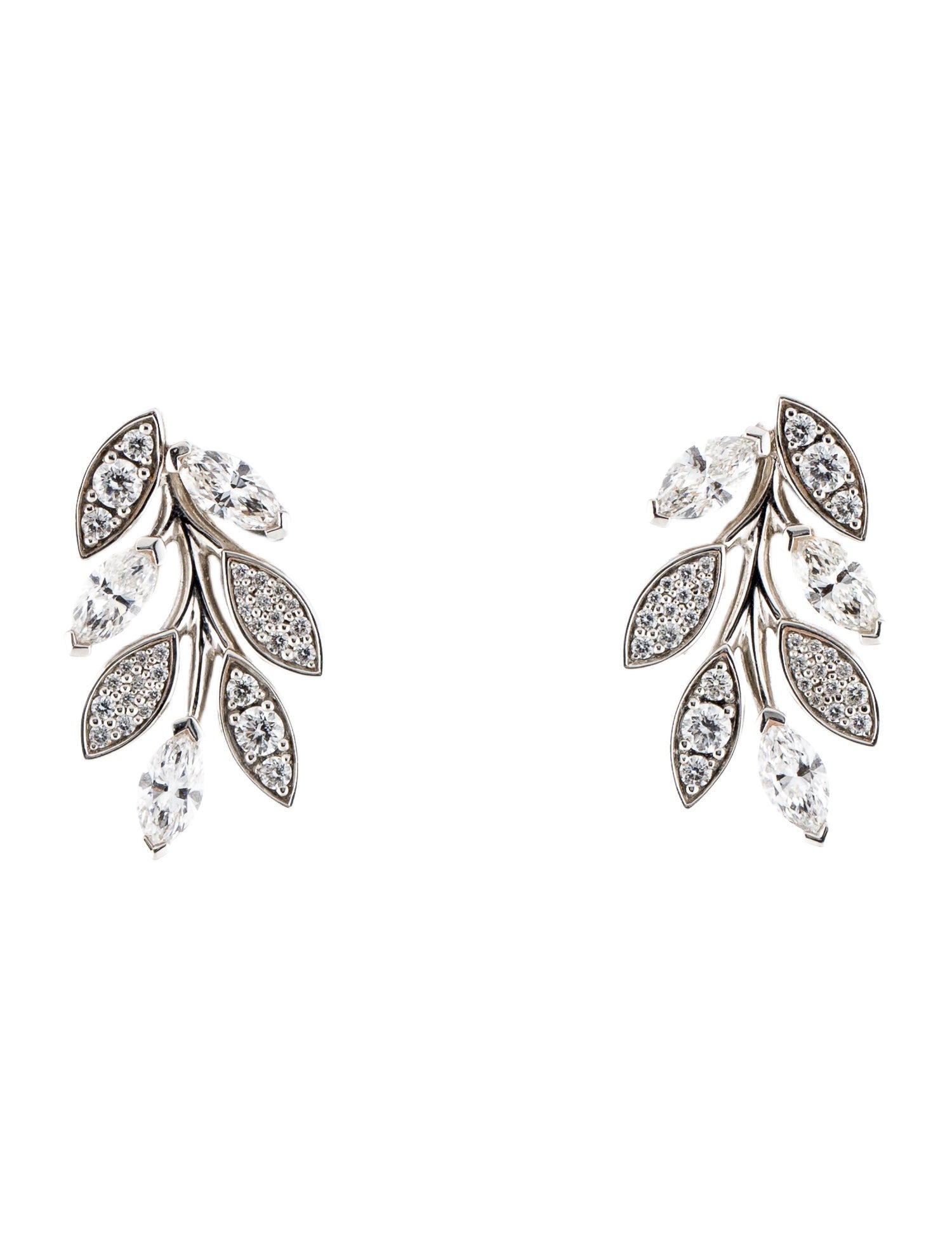 Tiffany & Co. Platinum Diamond Victoria Vine Climber Earrings