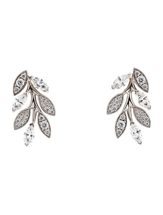 Tiffany & Co. Platinum Diamond Victoria Vine Climber Earrings