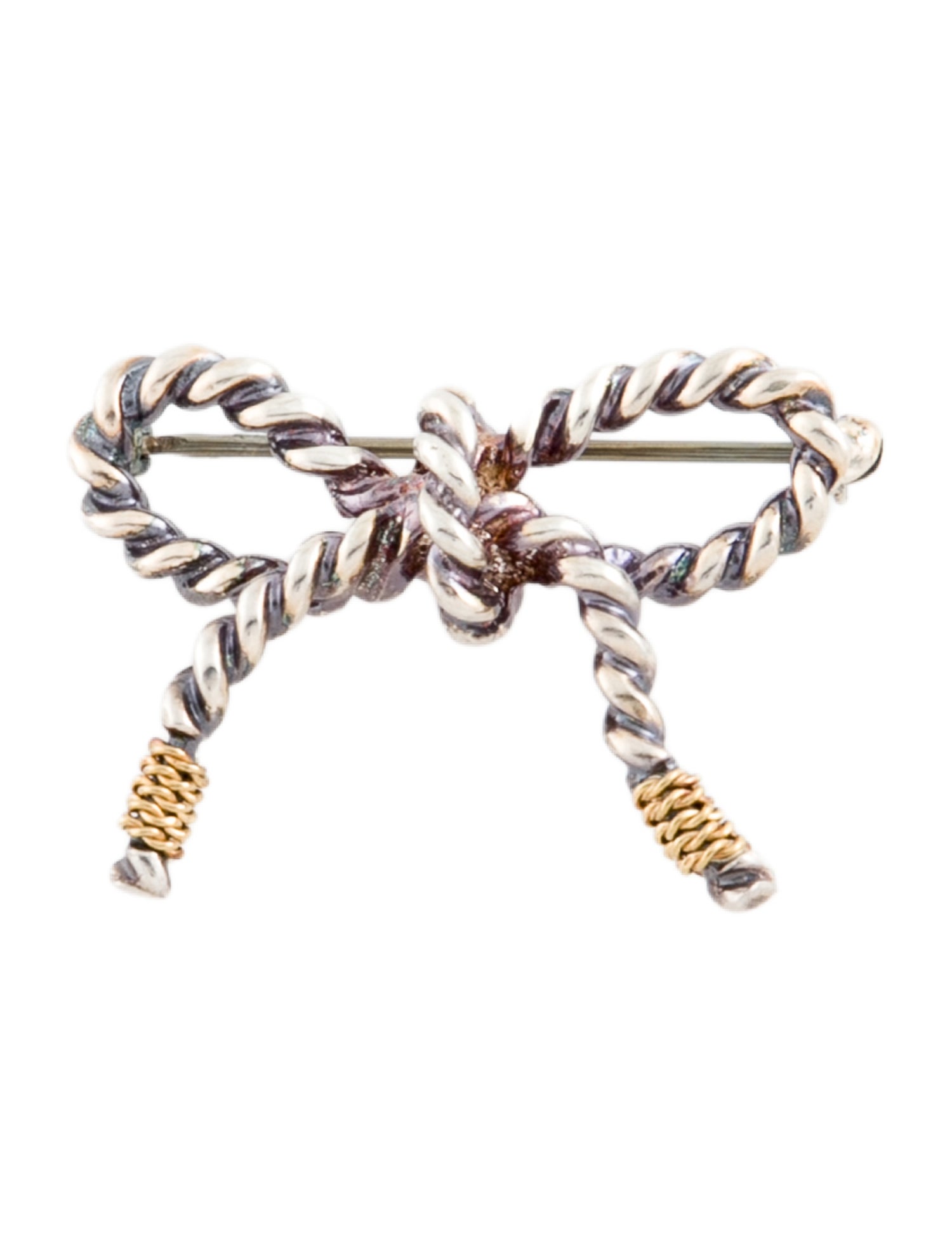 Tiffany & Co. Vintage Two-Tone Bow Brooch