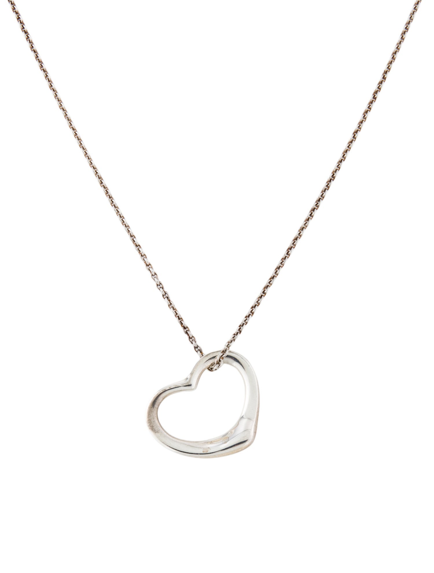 Tiffany & Co. Open Heart Pendant Necklace
