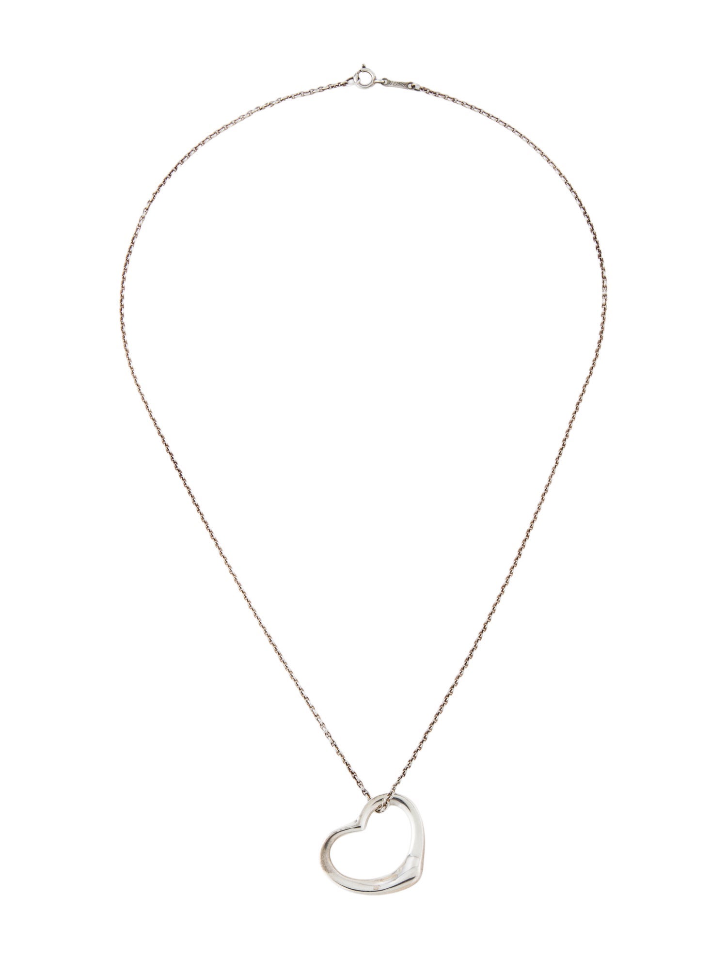 Tiffany & Co. Open Heart Pendant Necklace