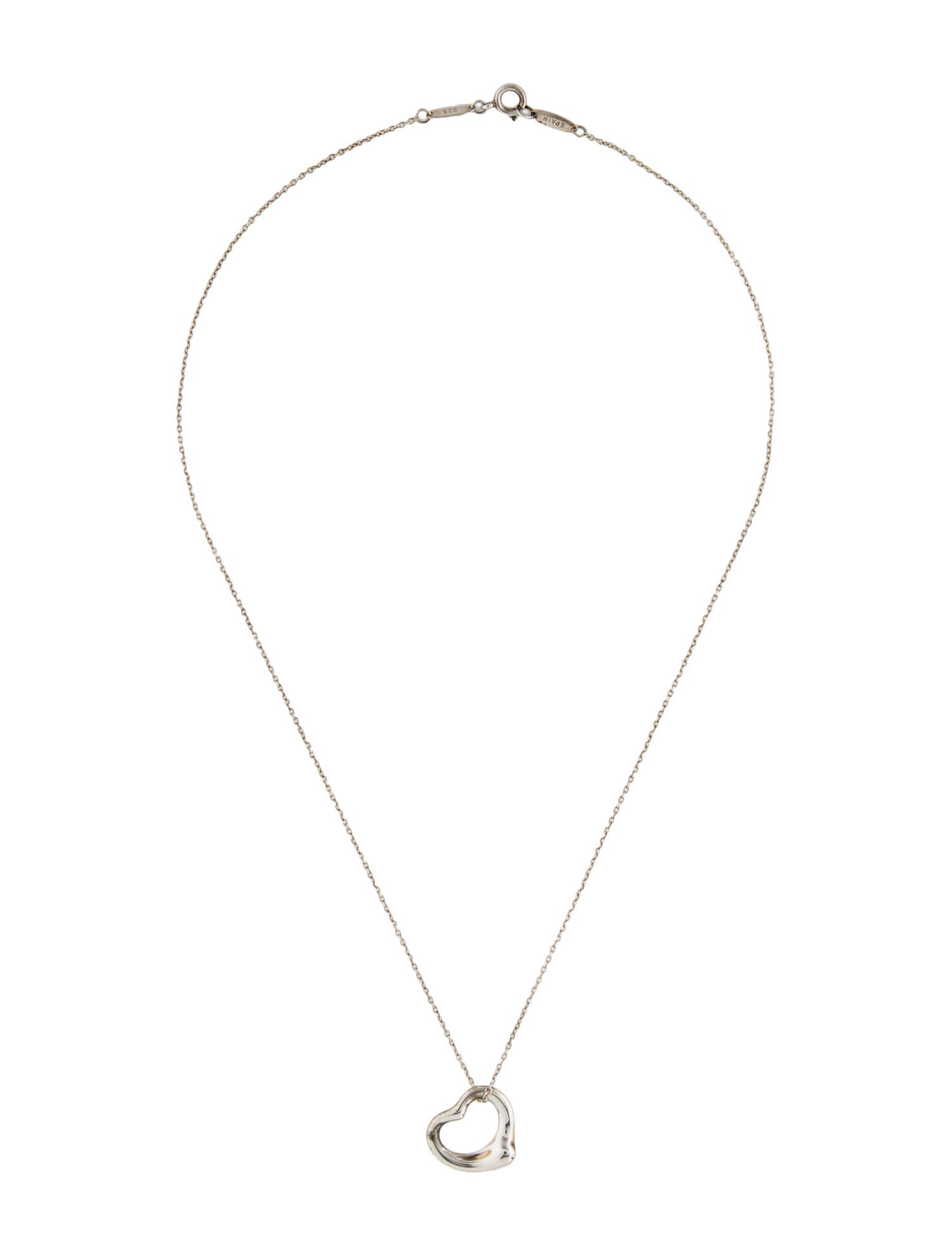 Tiffany & Co. Open Heart Pendant Necklace