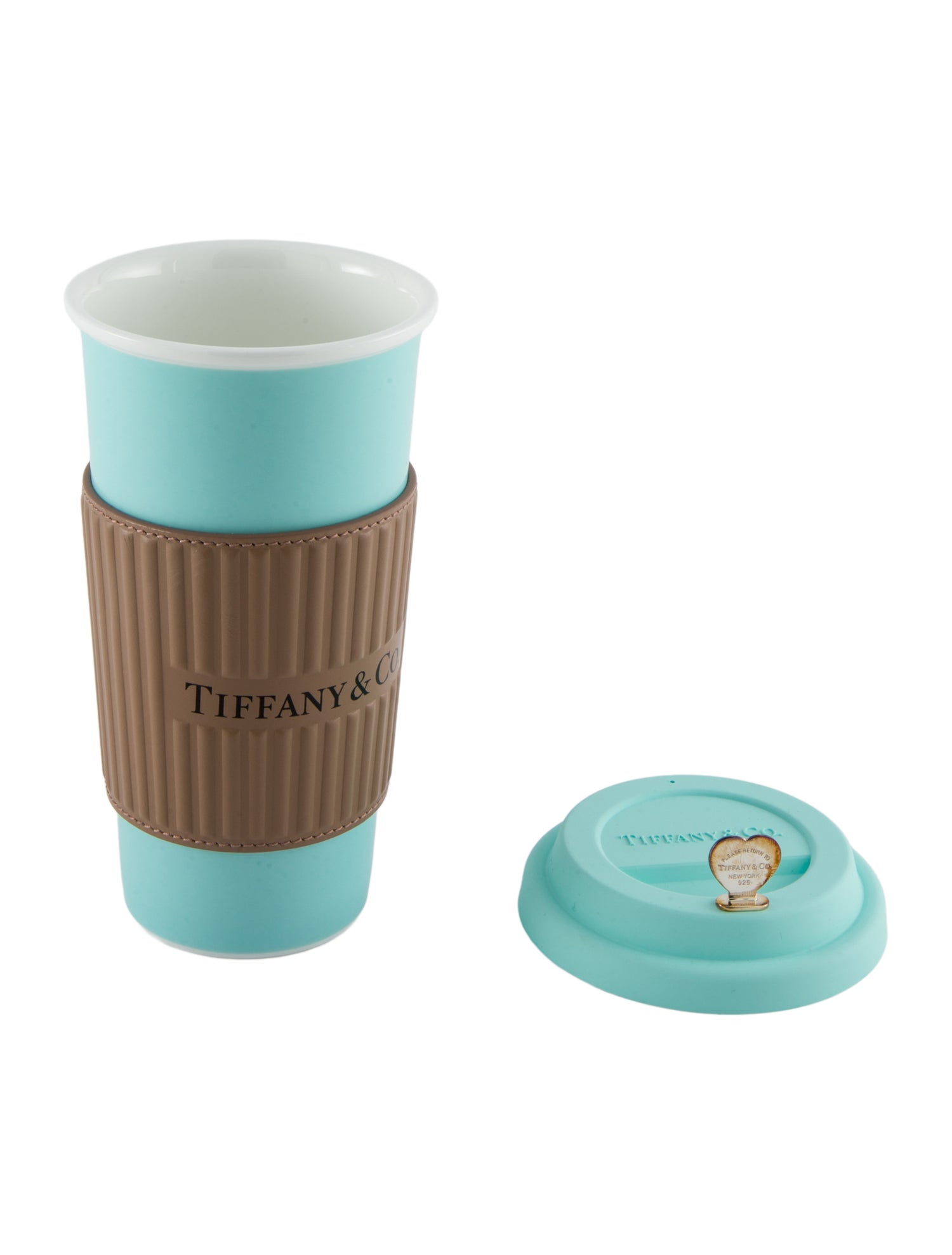 Tiffany & Co. Large Bone China Travel Cup Set