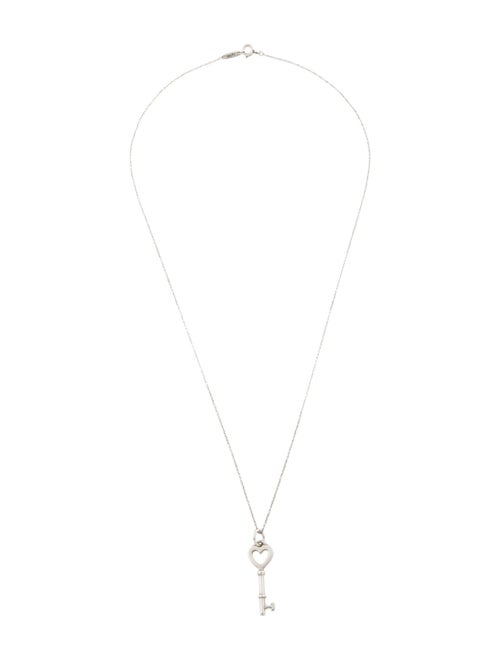 Tiffany & Co. Mini Heart Key Pendant Necklace