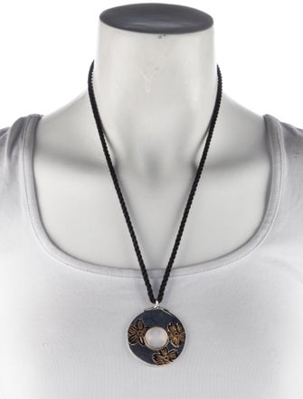Tiffany & Co. Two-Tone Nature Flower Disc Pendant Necklace