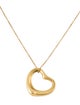 Tiffany & Co. 18K Open Heart Pendant Necklace