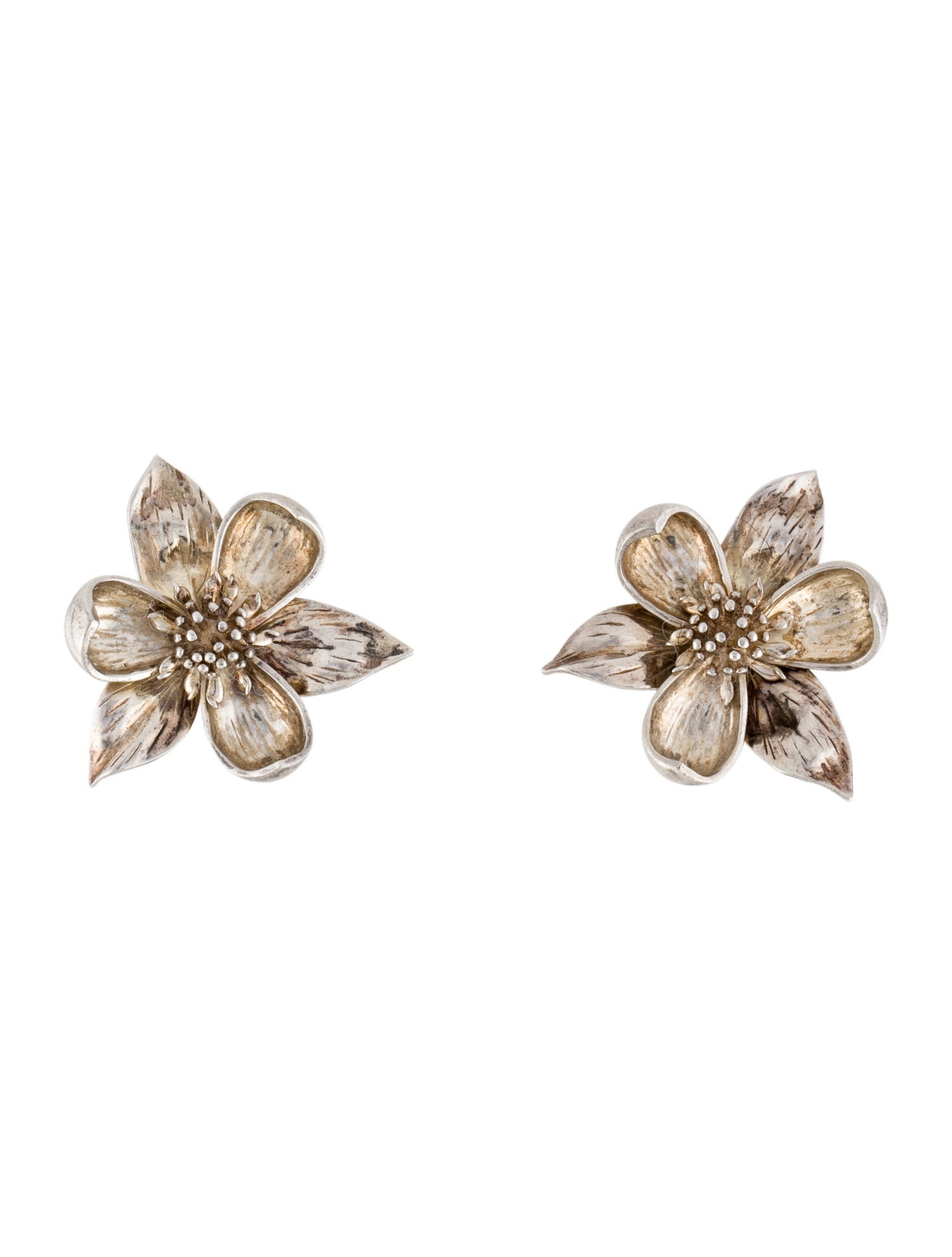 Tiffany & Co. Orchid Flower Earclip Earrings