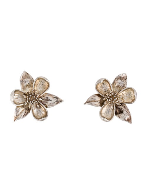 Tiffany & Co. Orchid Flower Earclip Earrings