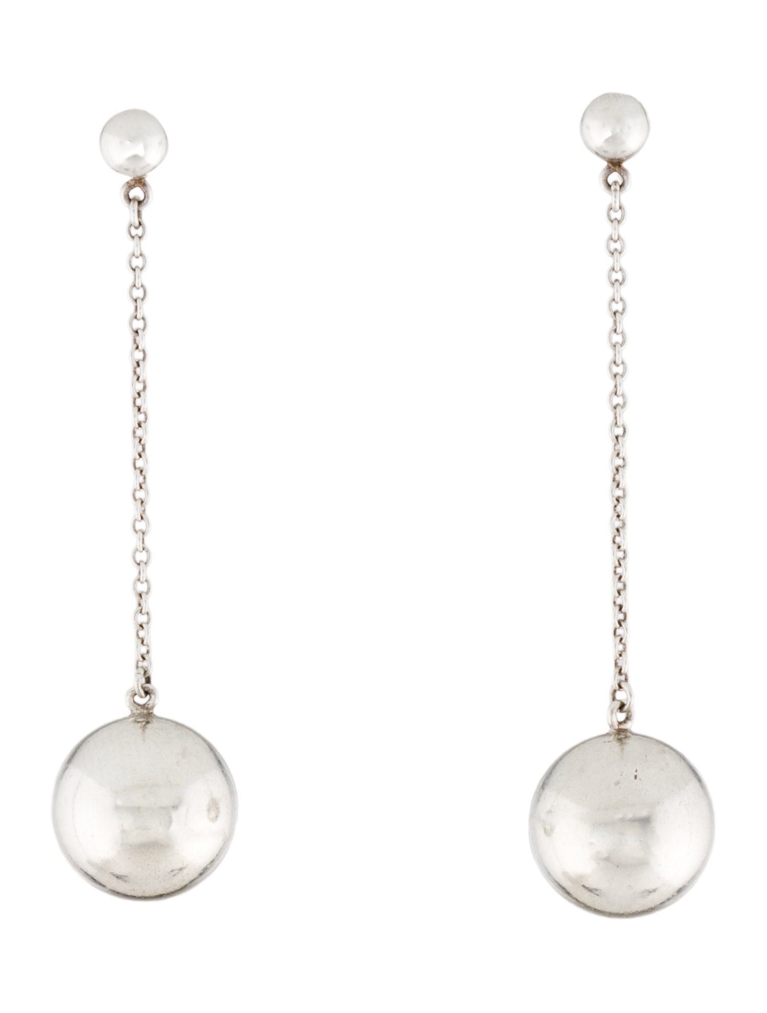 Tiffany & Co. Chain Ball Drop Earrings