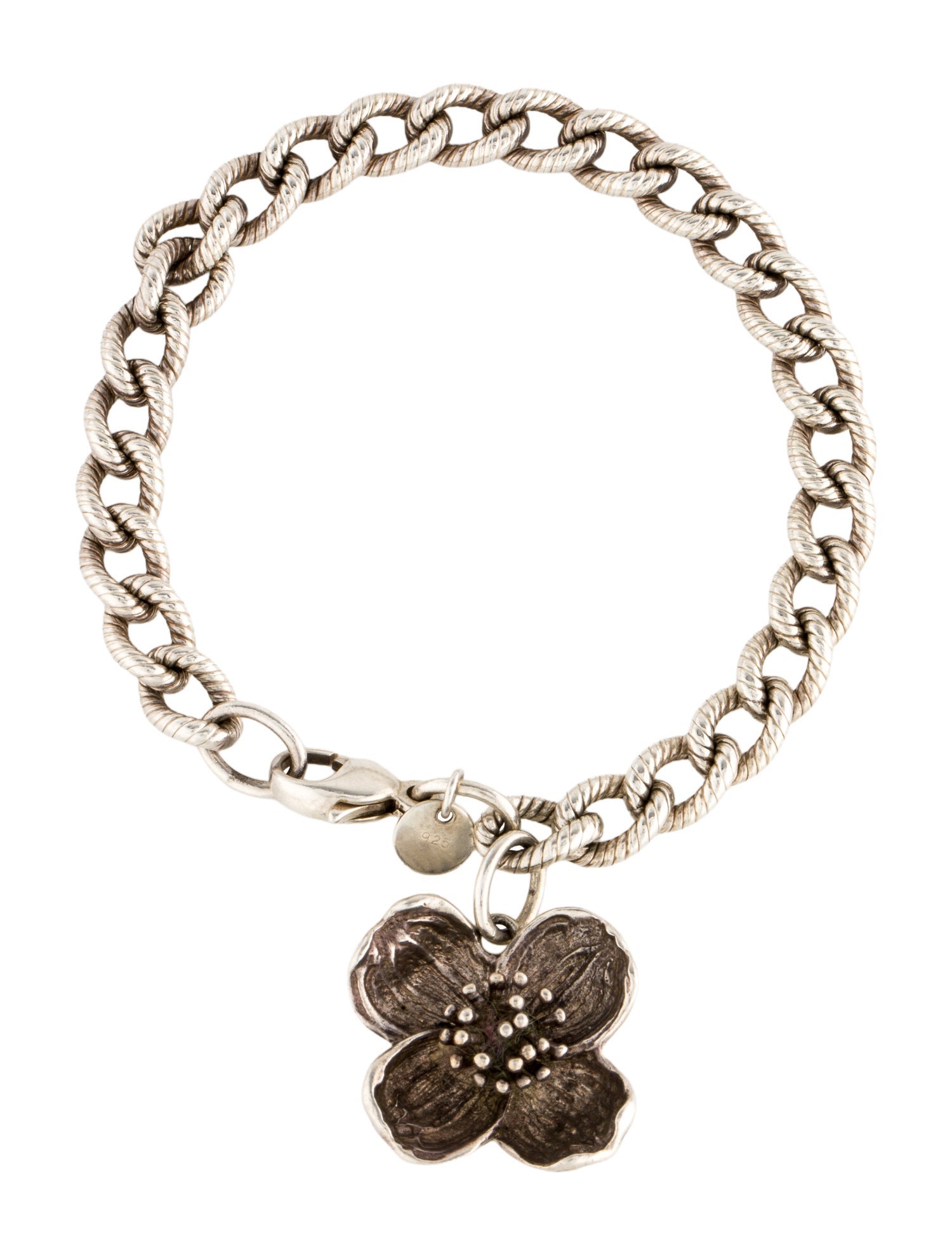 Tiffany & Co. Vintage Dogwood Flower Charm Bracelet