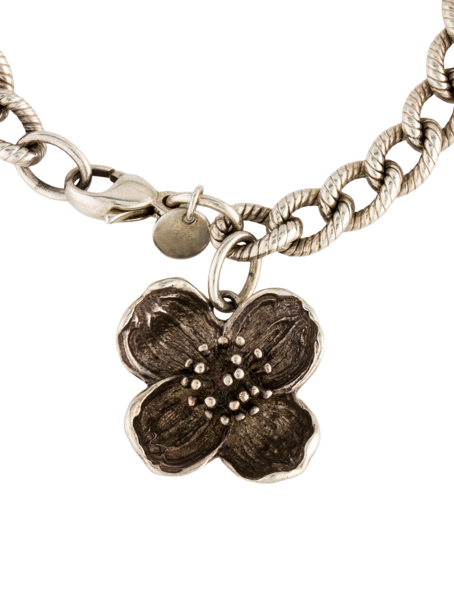 Tiffany & Co. Vintage Dogwood Flower Charm Bracelet