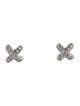 Tiffany & Co. Platinum Diamond X Stud Earrings