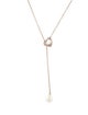 Tiffany & Co. Pearl Open Heart Lariat Necklace