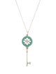 Tiffany & Co. Enamel Key Pendant Necklace
