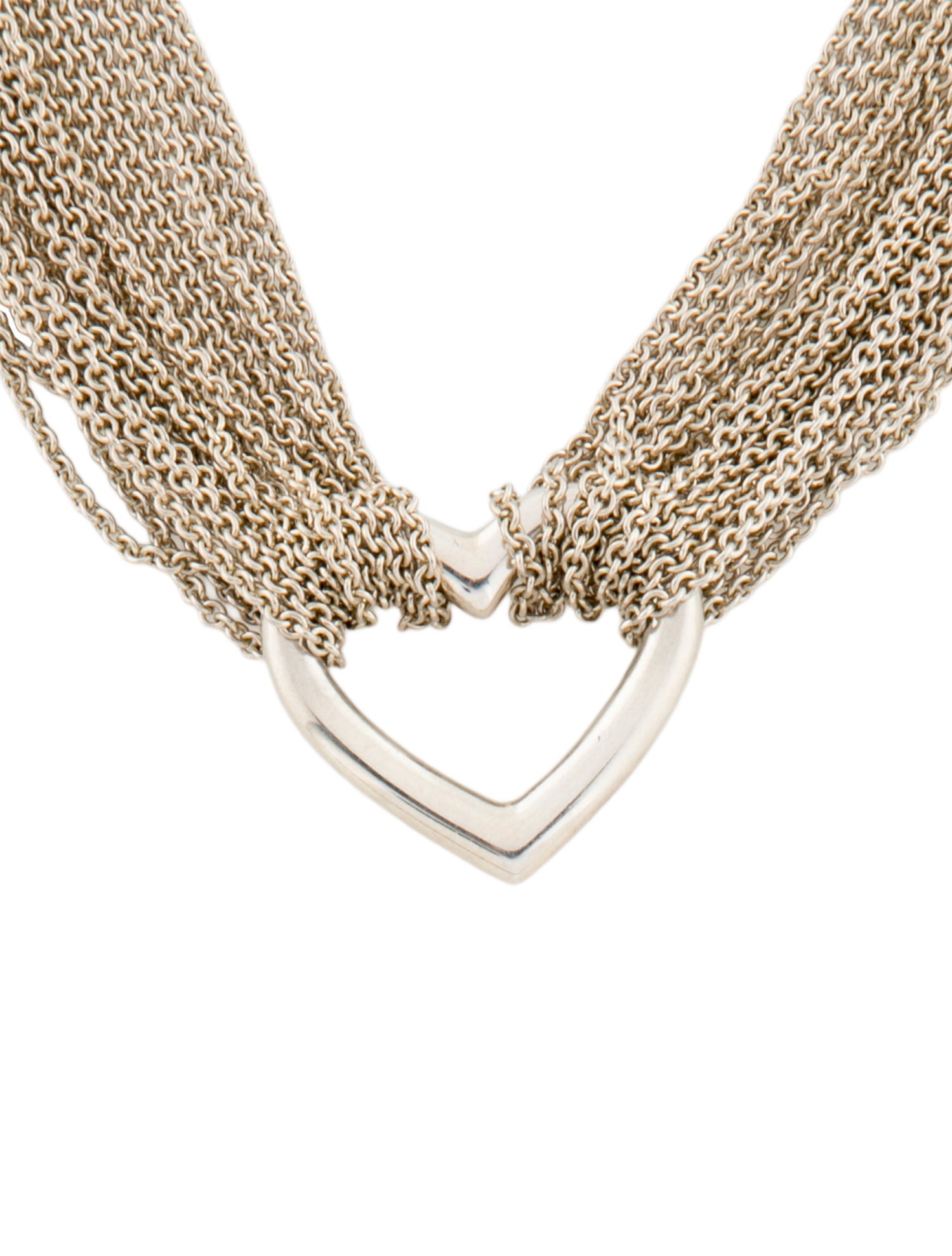 Tiffany & Co. Heart Toggle Mesh Multistrand Necklace