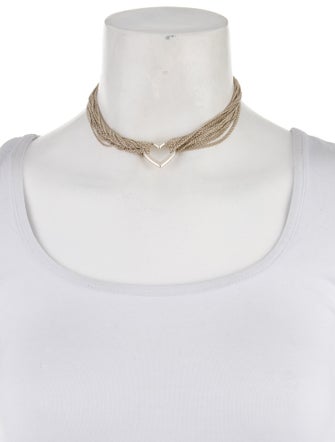 Tiffany & Co. Heart Toggle Mesh Multistrand Necklace