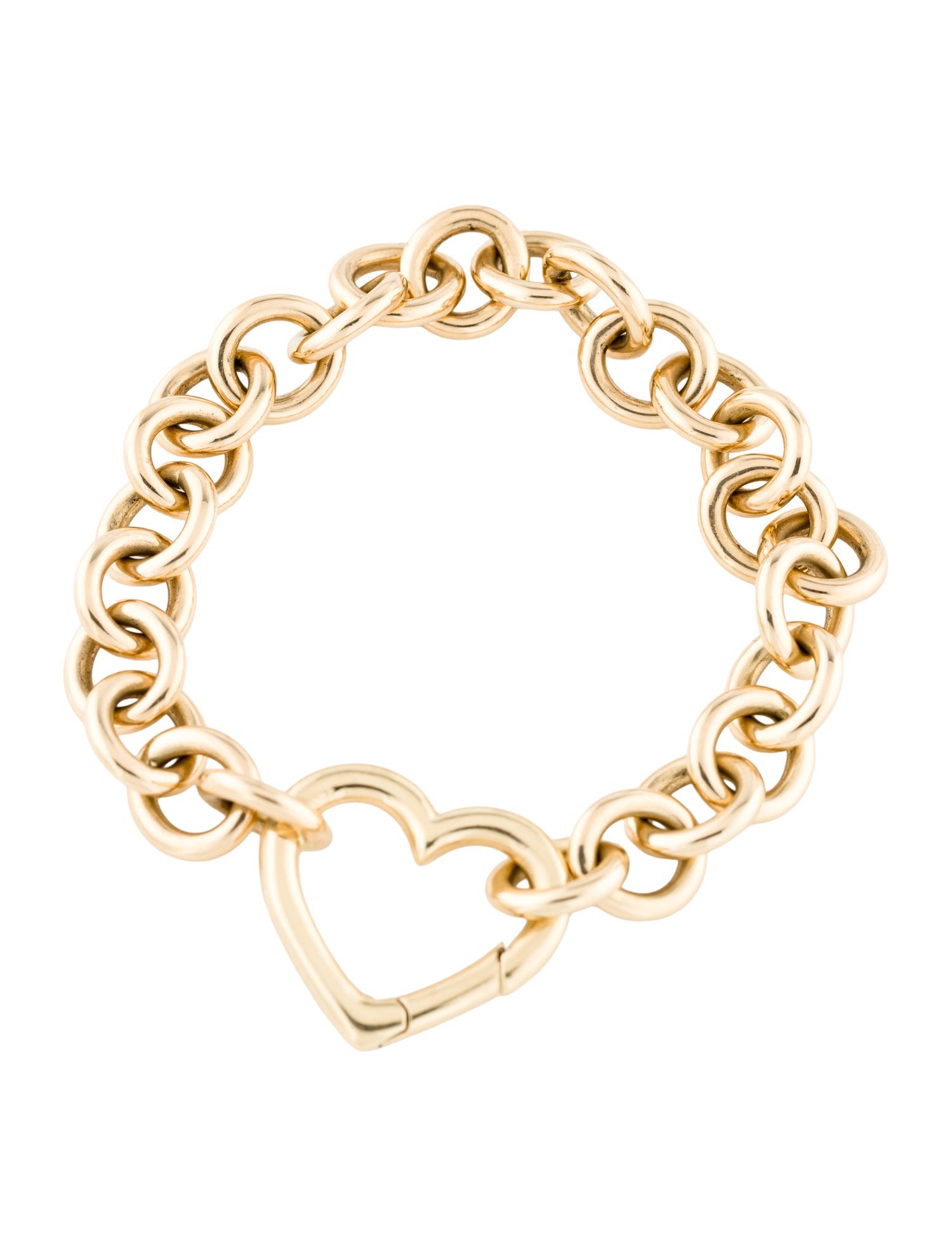 Tiffany & Co. 18K Heart Link Bracelet