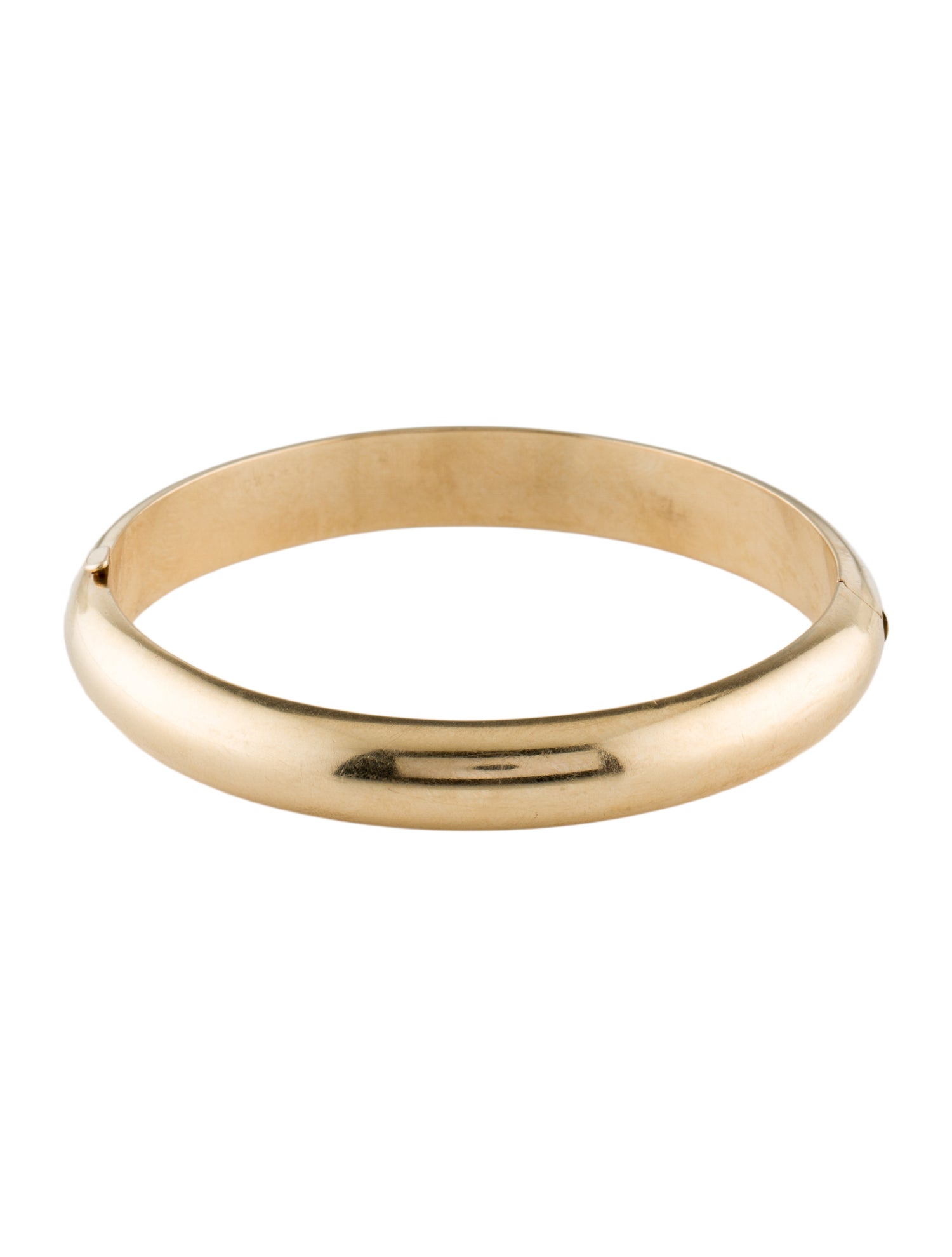 Tiffany & Co. Vintage 14K Hinged Hollow Bangle Bracelet