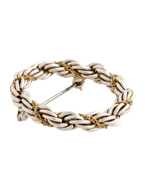 Tiffany & Co. Two-Tone Twisted Rope Circle Wreath Brooch