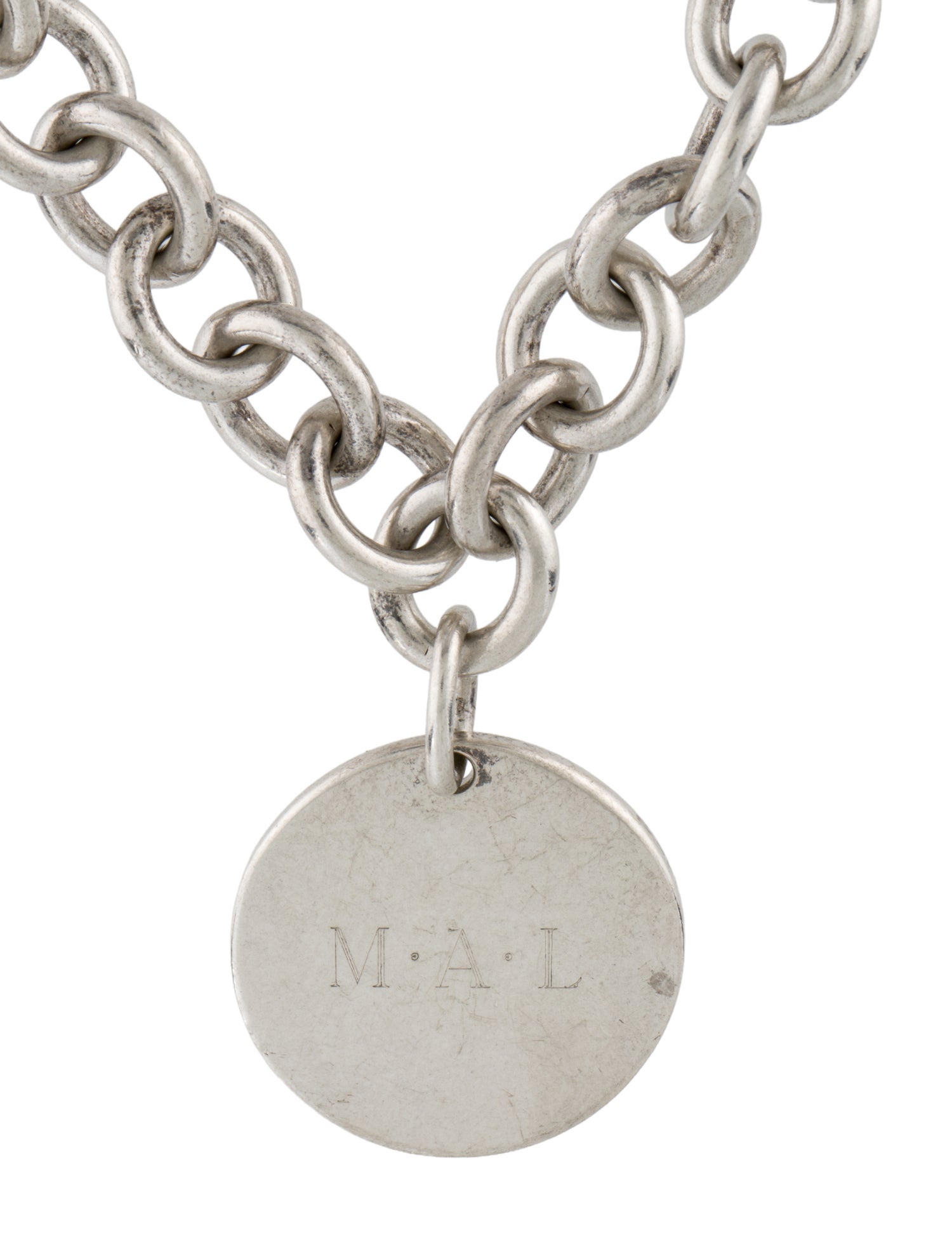 Tiffany & Co. Round Tag Pendant Necklace