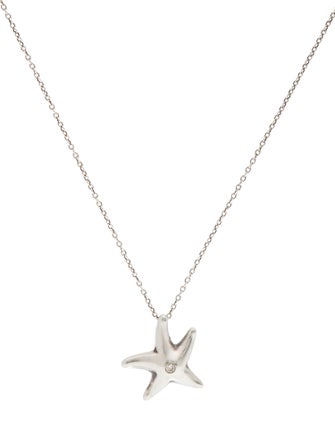 Tiffany & Co. Diamond Starfish Pendant Necklace