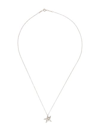 Tiffany & Co. Diamond Starfish Pendant Necklace