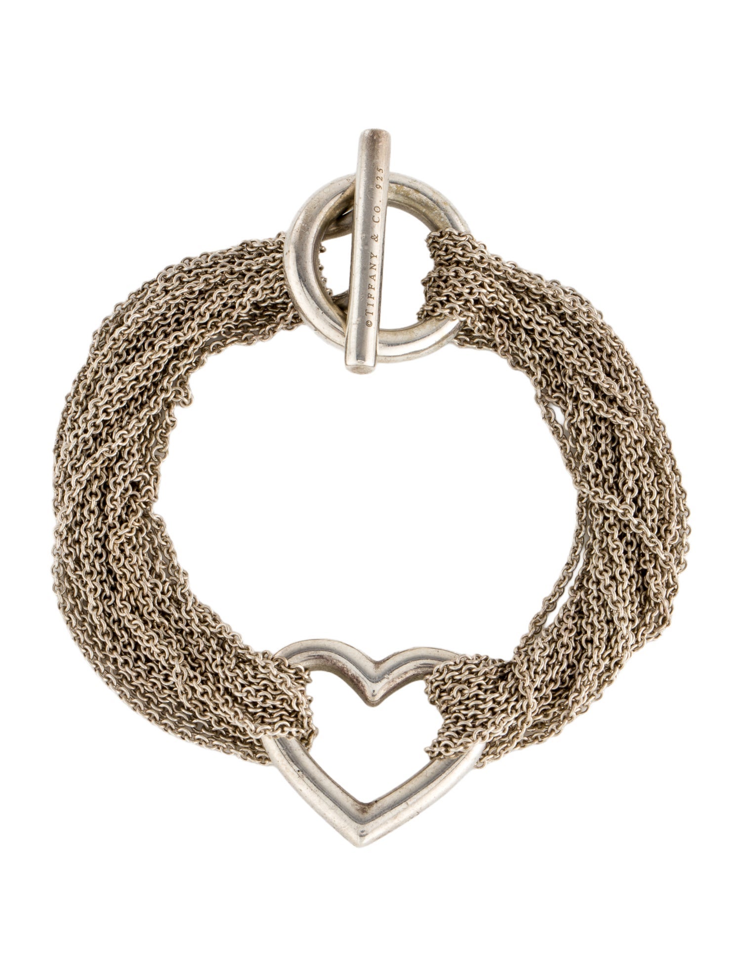 Tiffany & Co. Multistrand Heart Toggle Bracelet