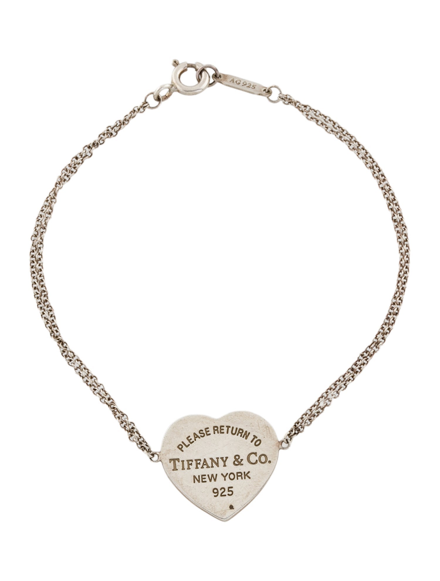 Tiffany & Co. Heart Tag Double Chain Bracelet