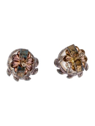 Tiffany & Co. Pearl Olive Leaf Stud Earrings