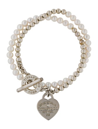 Tiffany & Co. Pearl & Diamond Wrap Bead Bracelet
