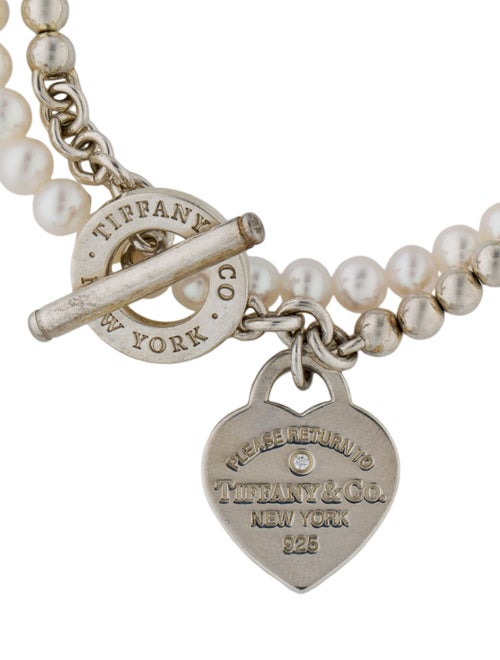 Tiffany & Co. Pearl & Diamond Wrap Bead Bracelet