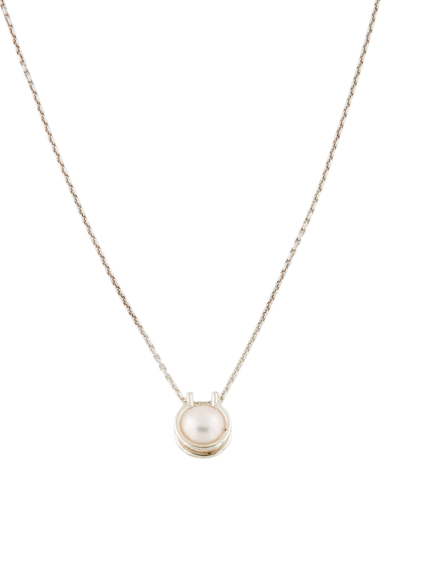 Tiffany & Co. Pearl HardWare Pendant Necklace