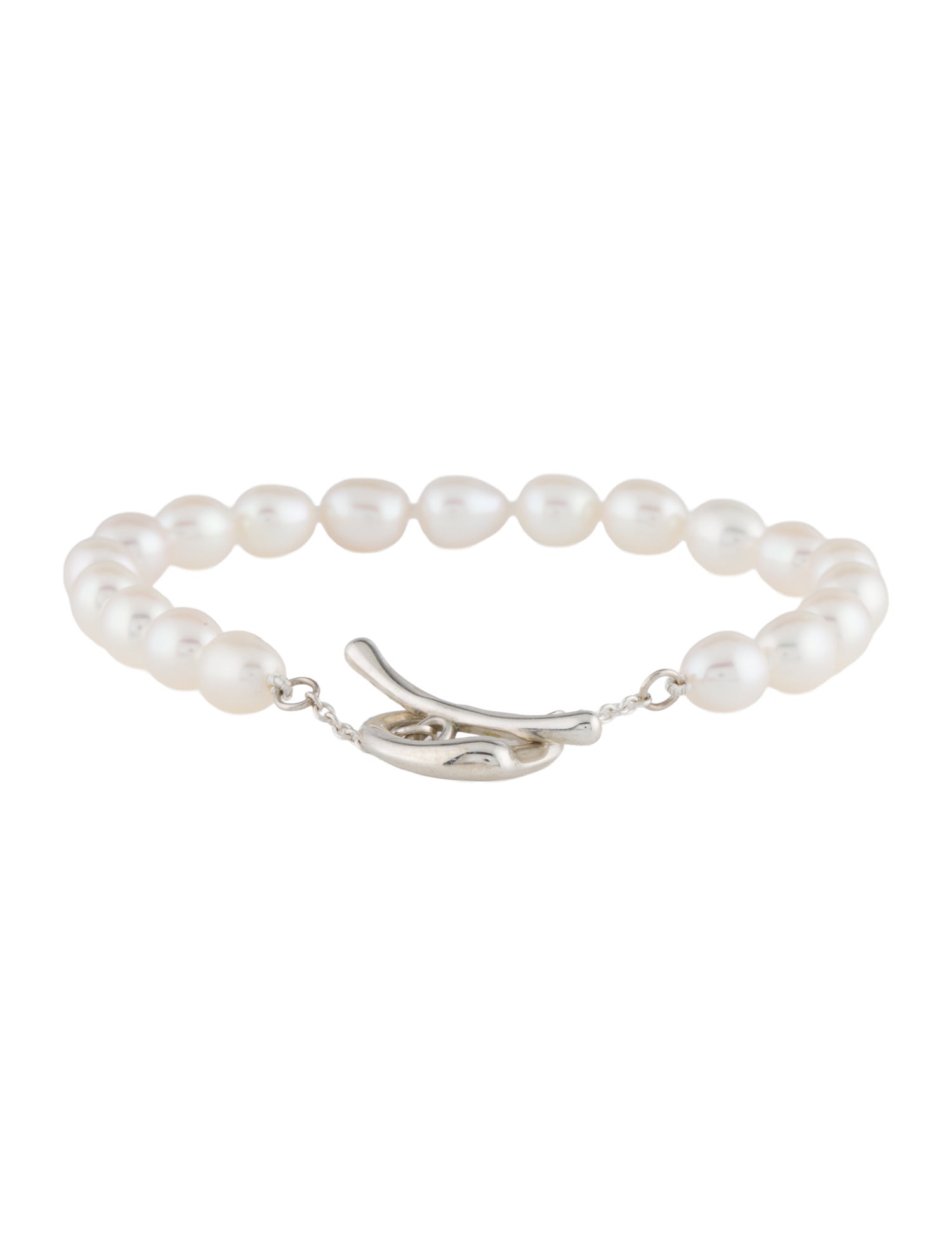 Tiffany & Co. Pearl Open Heart Bracelet