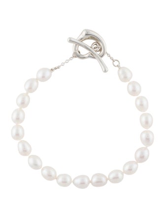 Tiffany & Co. Pearl Open Heart Bracelet