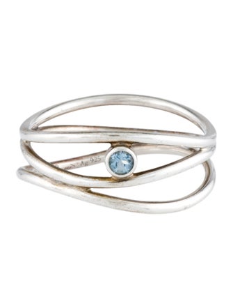 Tiffany & Co. Aquamarine Wave Three-Row Ring