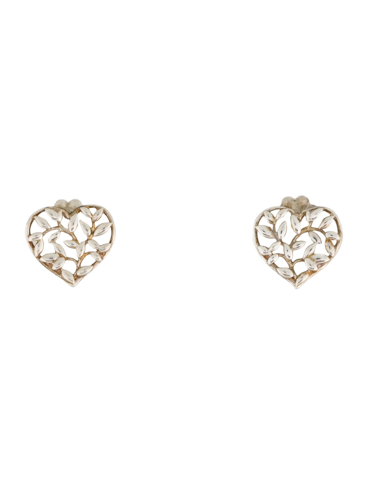 Tiffany & Co. Olive Leaf Heart Earrings