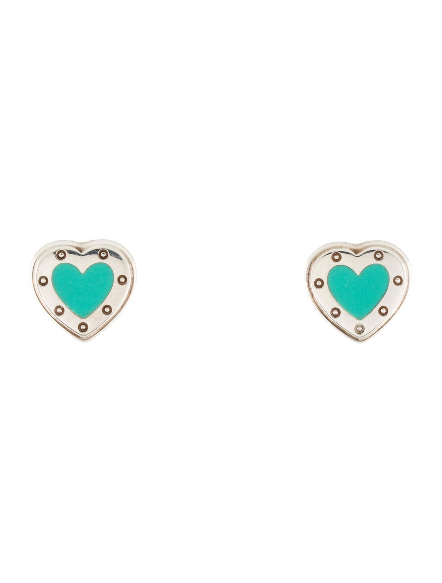 Tiffany & Co. Love Tiffany Blue® Enamel Heart Mini Earrings