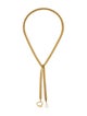 Tiffany & Co. 18K Pearl Open Heart Mesh Tie Necklace