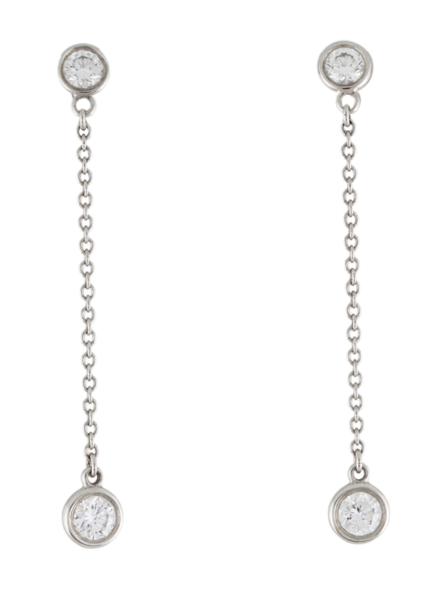Tiffany & Co. Platinum Diamonds by the Yard Drop Earrings