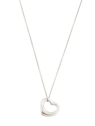 Tiffany & Co. Open Heart Pendant Necklace