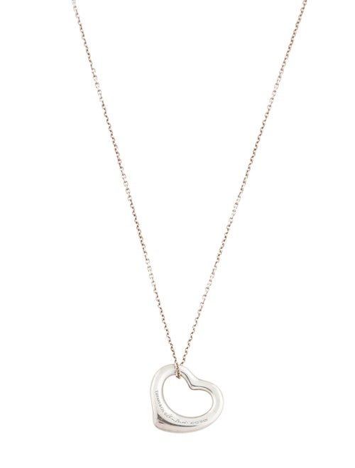 Tiffany & Co. Open Heart Pendant Necklace