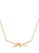 Tiffany & Co. 18K Diamond Knot Pendant Necklace