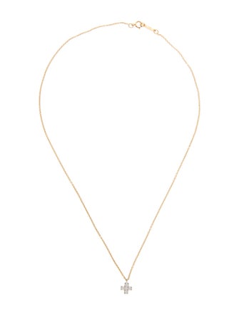Tiffany & Co. Diamond Mini Cruciform Cross Pendant Necklace