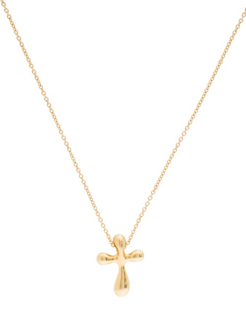 Tiffany & Co. 18K Cross Pendant Necklace