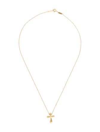 Tiffany & Co. 18K Cross Pendant Necklace