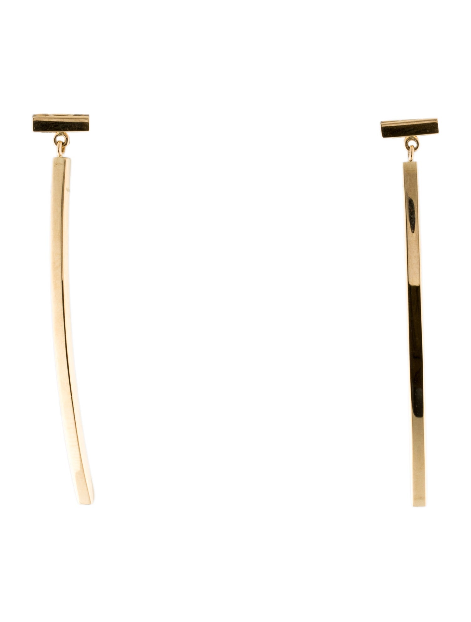 Tiffany & Co. 18K T Bar Drop Earrings