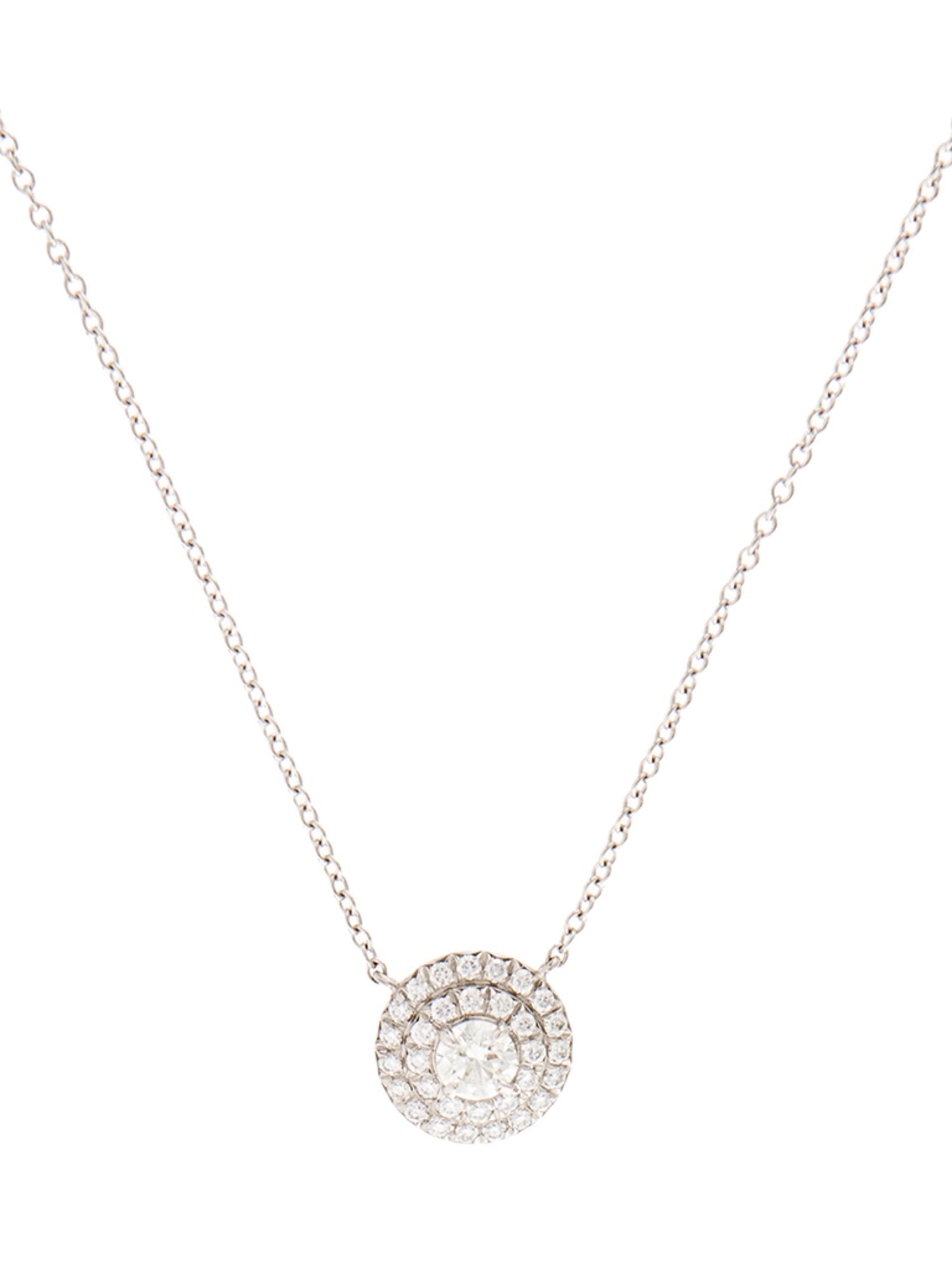 Tiffany & Co. Platinum Diamond Soleste Pendant Necklace