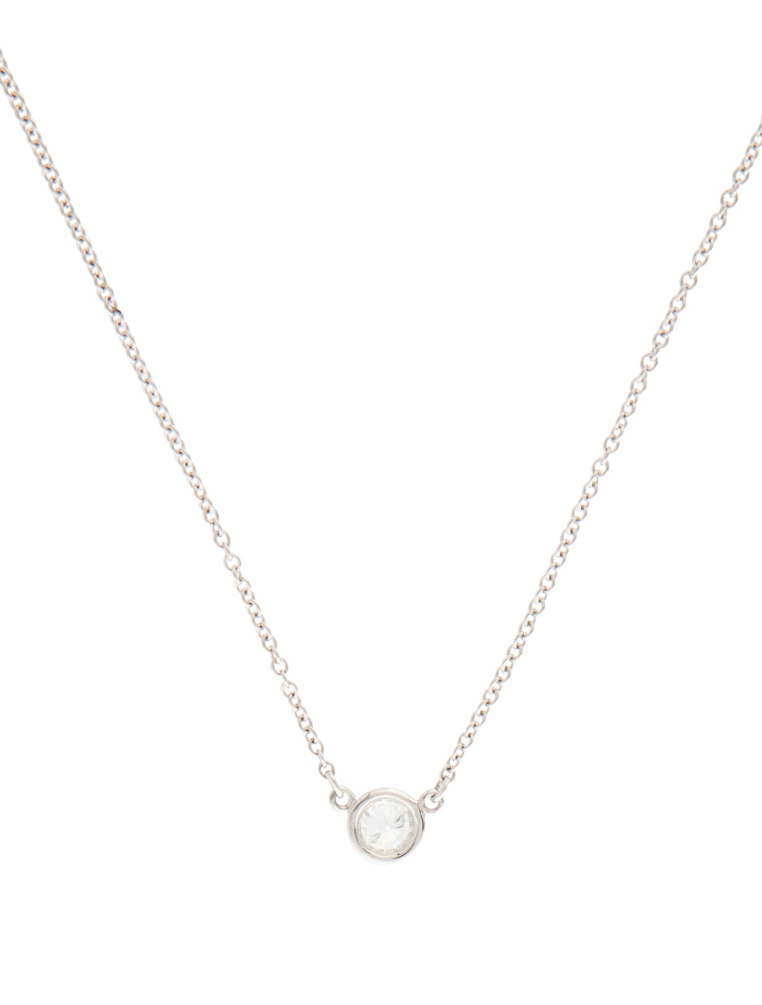 Tiffany & Co. Platinum Diamonds by the Yard Pendant Necklace