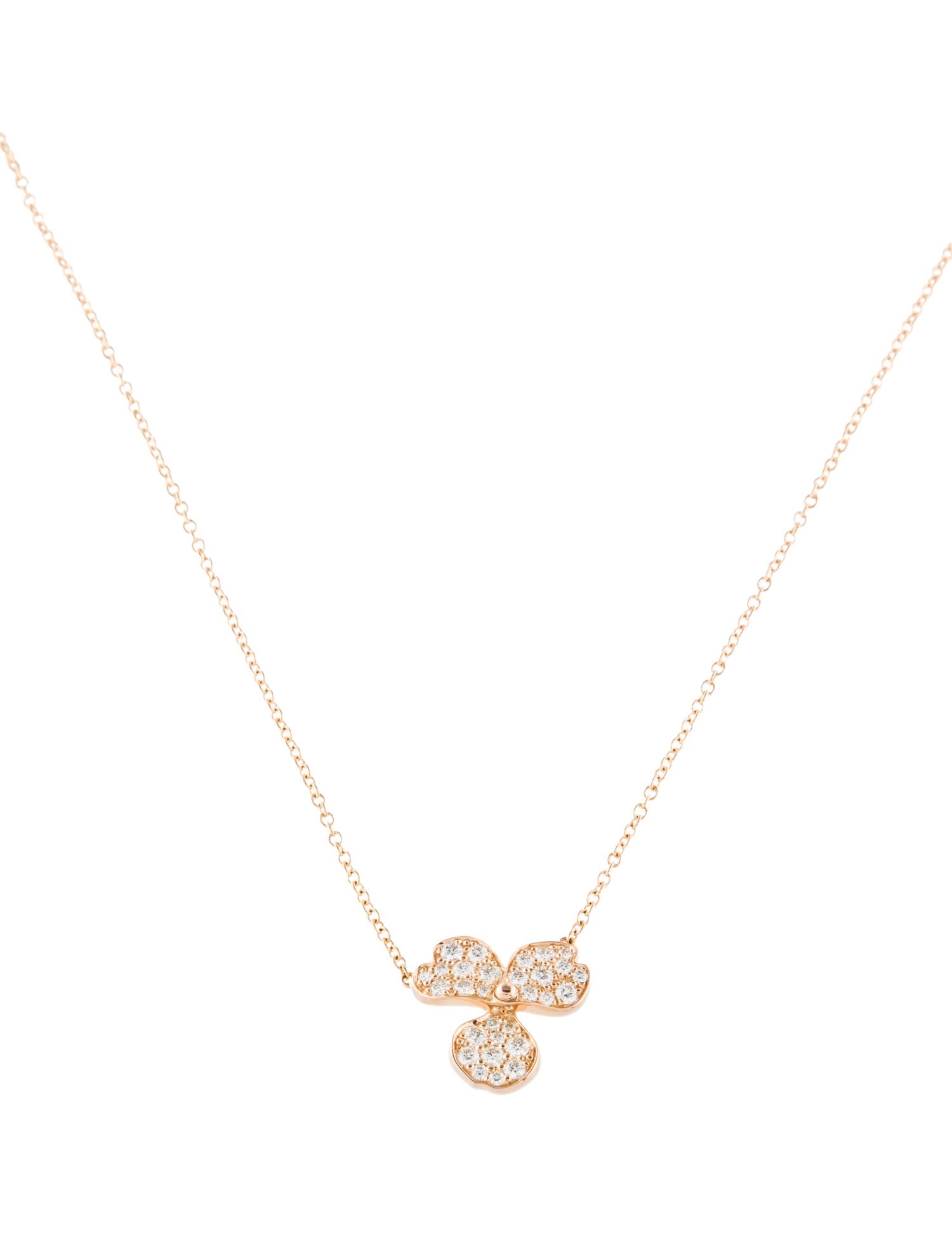 Tiffany & Co. 18K Diamond Paper Flowers Pendant Necklace