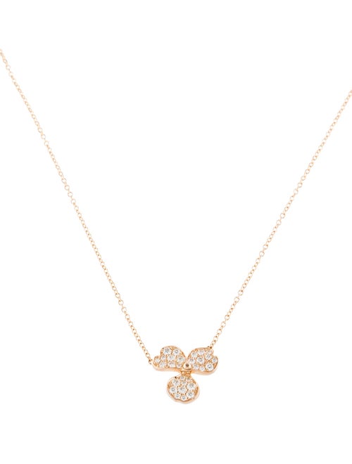 Tiffany & Co. 18K Diamond Paper Flowers Pendant Necklace